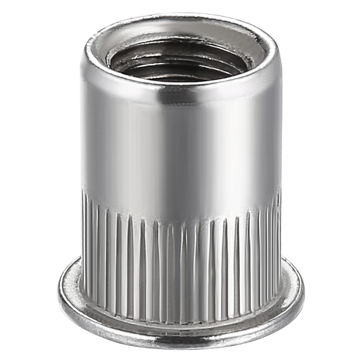 Rivet Nut 1/4"-20UNC 100Pcs Stainless Steel 304 Finish Flat 1/4-20, Silver