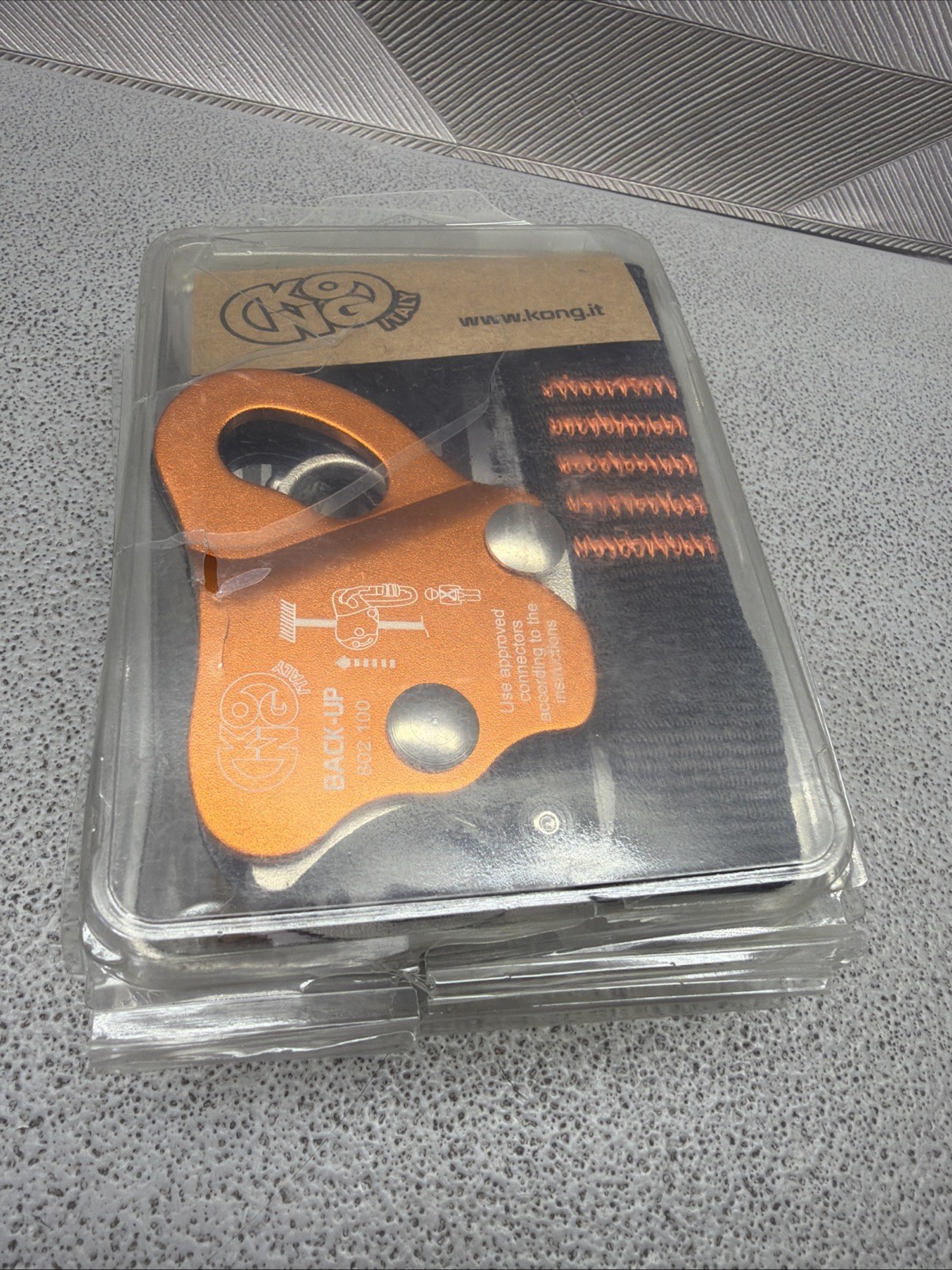 Kong Back-Up Rope Grab ANSI Fall Arrester With Lanyard & Twistlock Carabiner