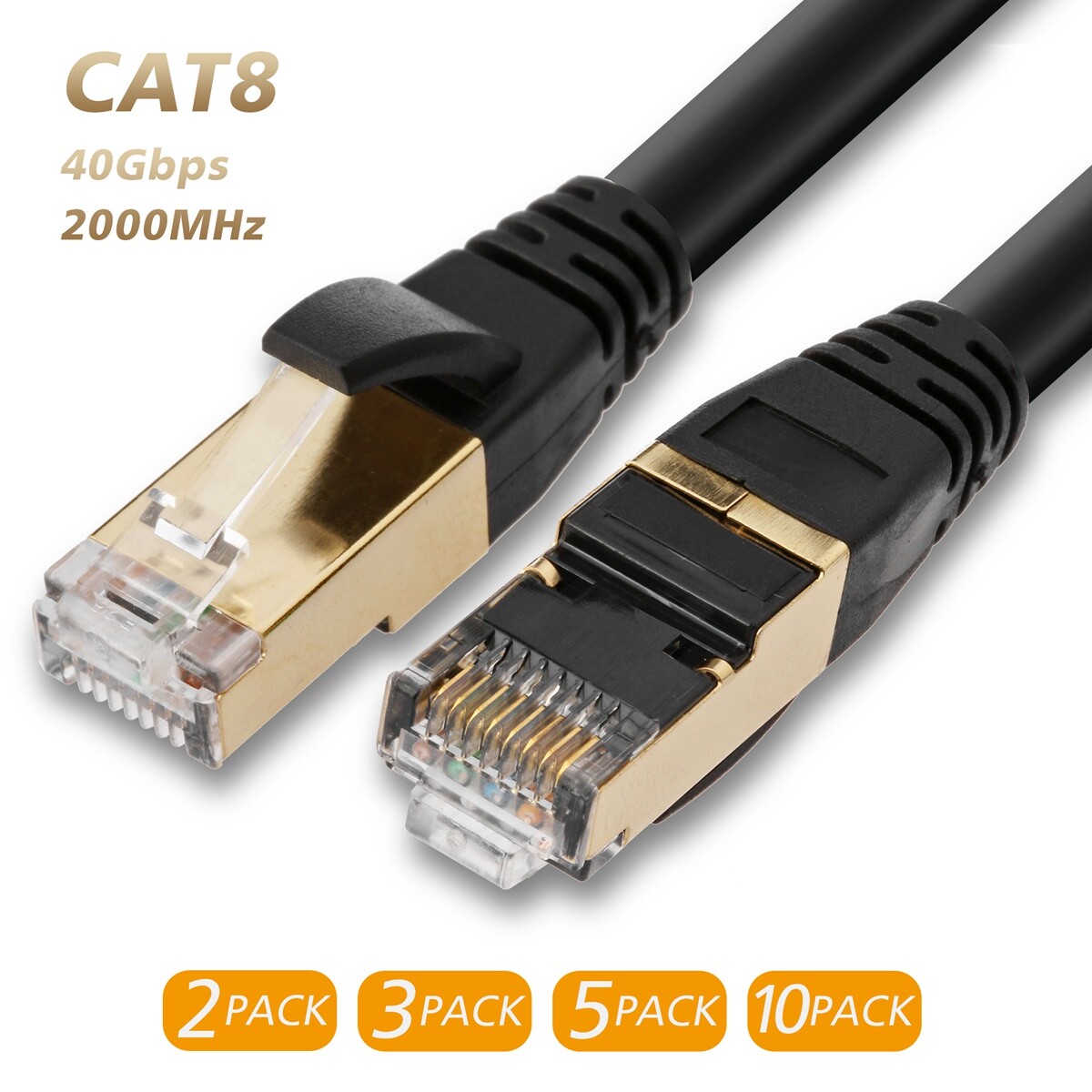 2026 PREMIUM Ethernet Cable CAT 8 7 Ultra High Speed LAN Patch Cord 6-100ft Lot