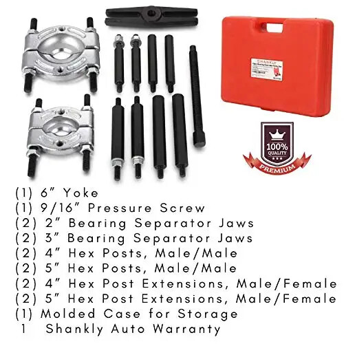 2 SIZE Bearing Separator Set Bearing Removal Bar-Type Splitter Gear Puller