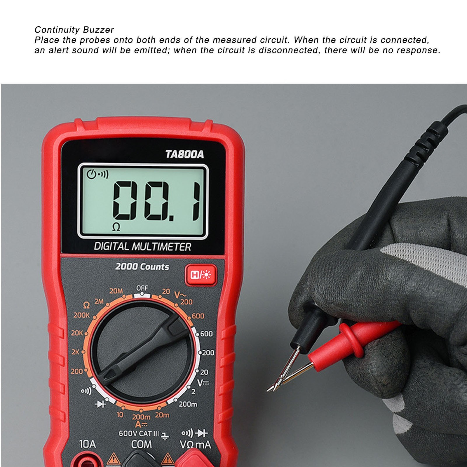 TA800A Digital Multimeter with True for rms and NCV Detection for Professional