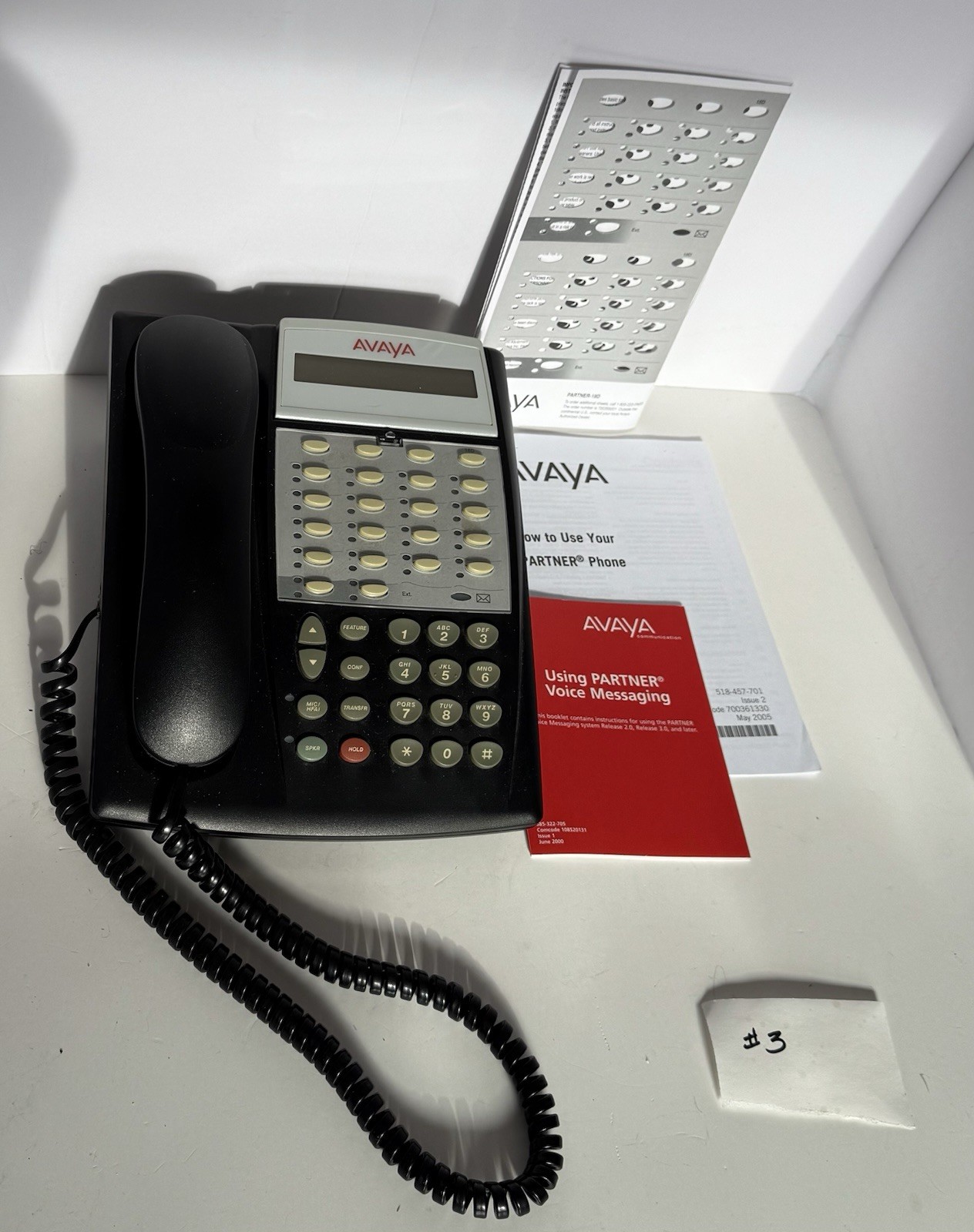 Avaya Phone 70034193 18D-0003 W/ Manuals Original Owner Good Used Condition #3