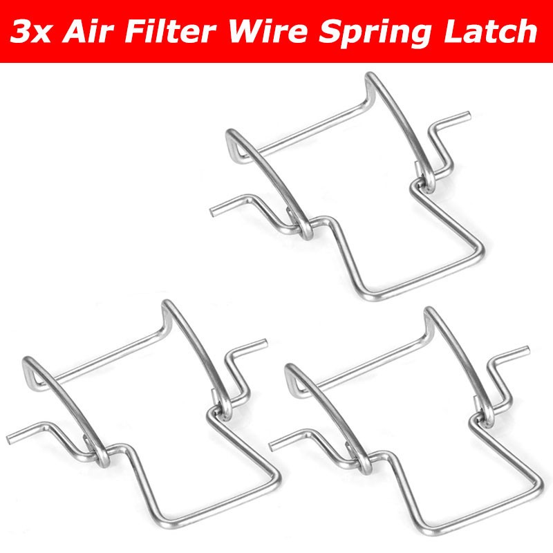 3PCS Air Filter Housing Wire Latch Clip Rectangular For EZGO 4 Cycle Golf Cart