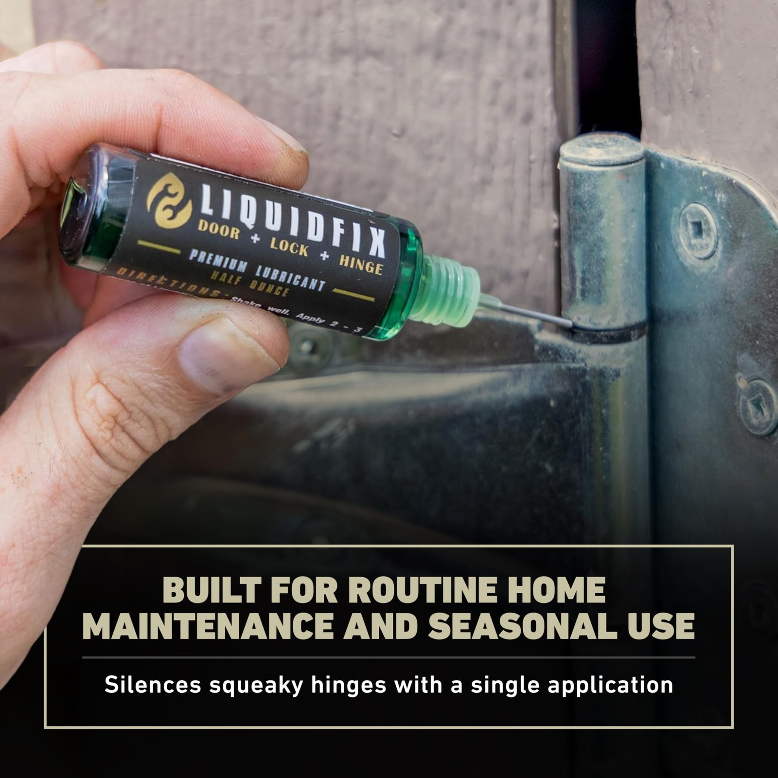 LiquidFix Door, Lock, and Hinge Lubricant | 4 oz Dropper + 0.5 Needle 1 Pack