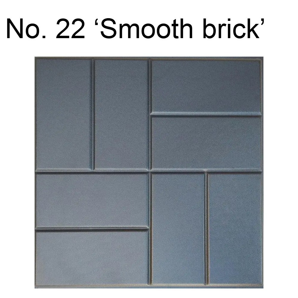 Plastic Mould for making tiles No. 22 ‘Smooth brick’ Concrete Interior