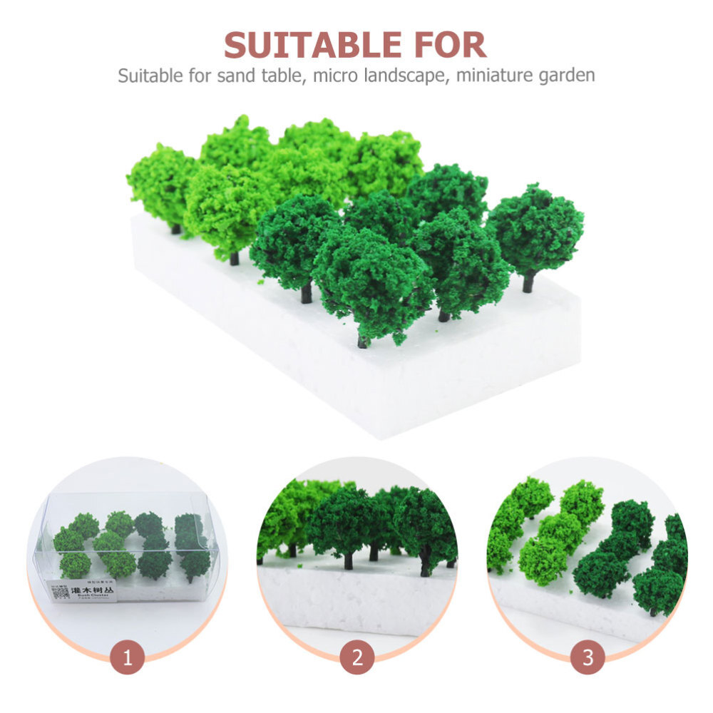 Simulation Bush Cluster Model Vegetation for Train Railway Scenery