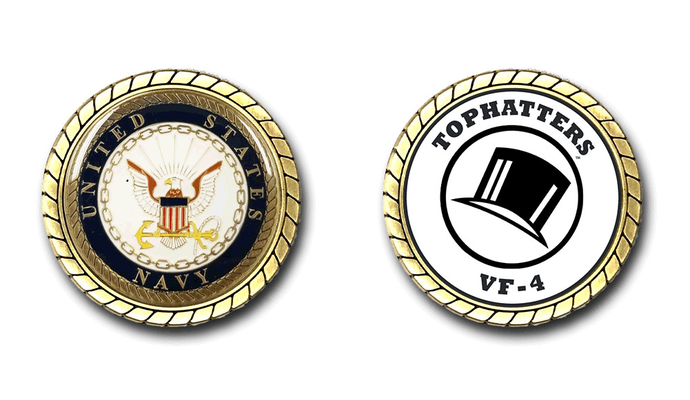 VF-4 Tophatters US Navy Squadron Challenge Coin Officially Licensed
