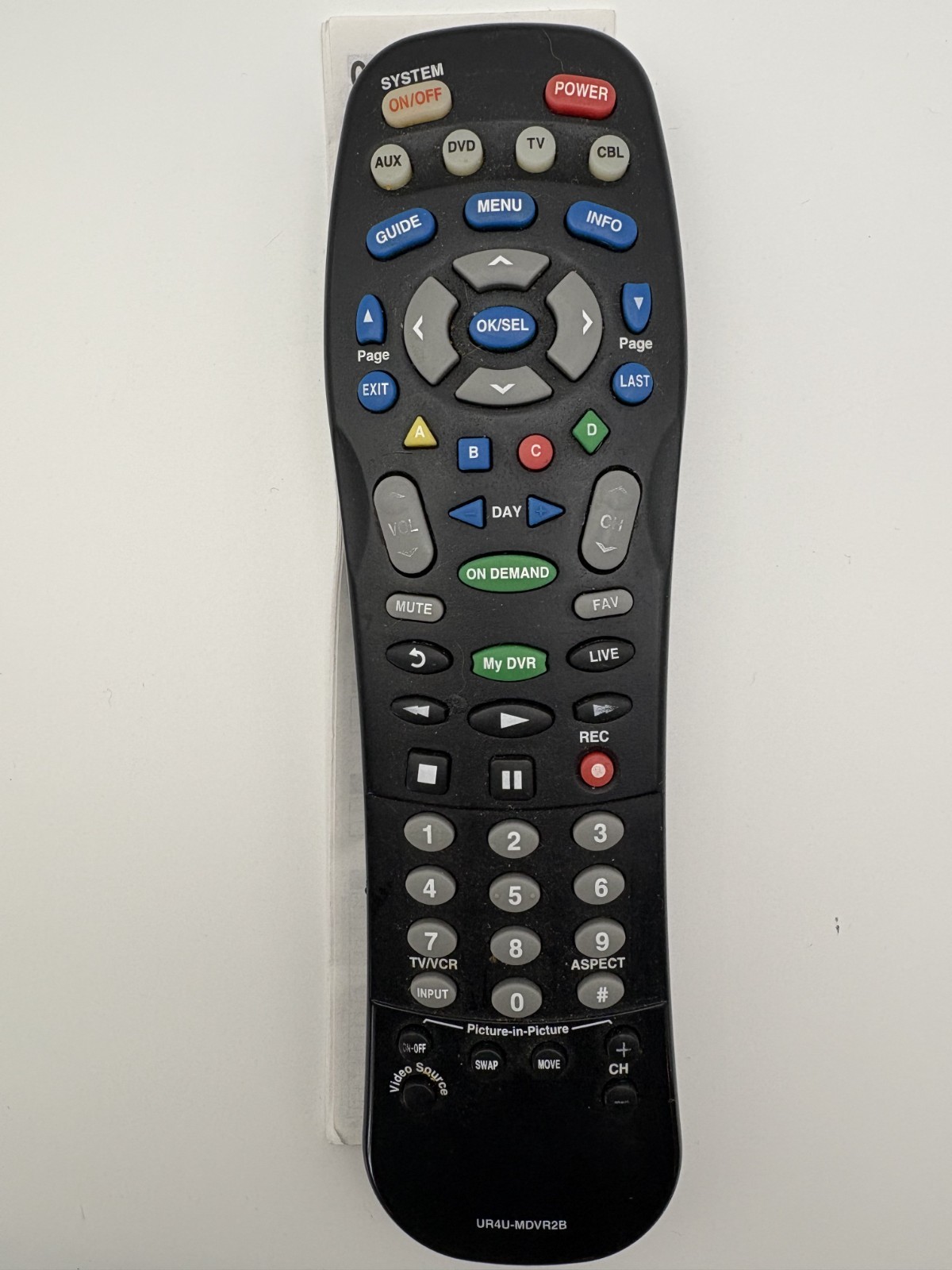 Universal Remote Control UR4U-MDVR2B Digital HD DVR Black  tested