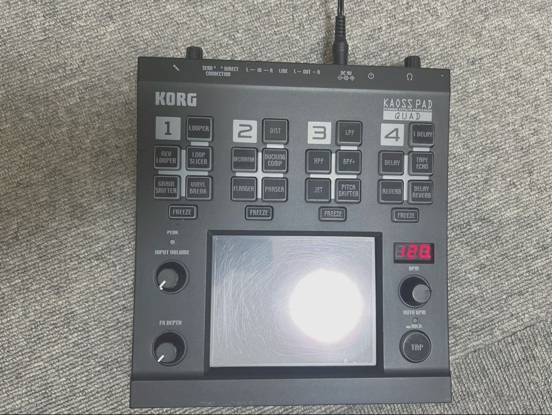 KORG Kaoss Pad Quad KP-QUAD Dynamic Effect Processor w/ AC Adapter Tested