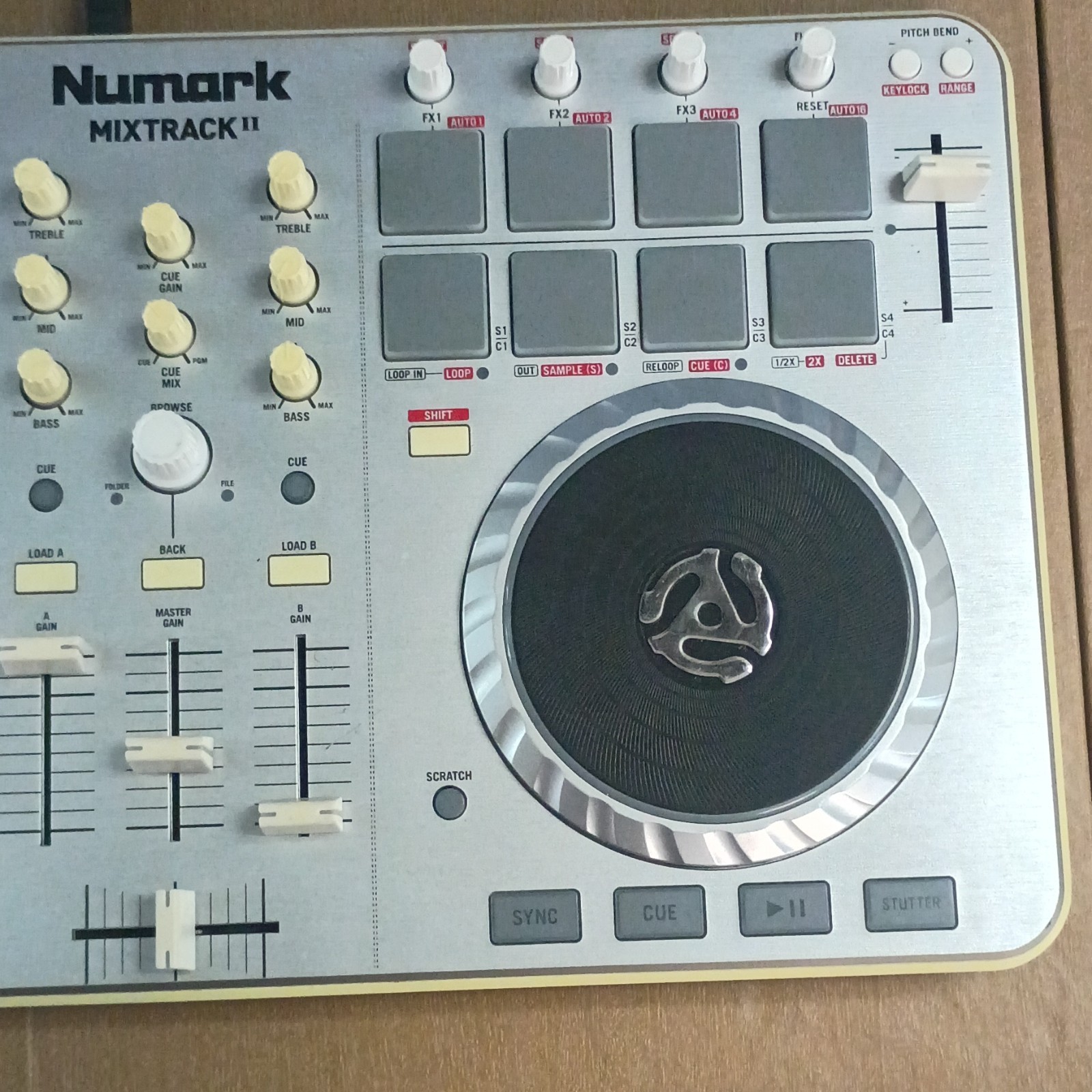 Numark Mixtrack II Double Deck DJ Controller 2-Channel 16 Pads Pitch Mixer