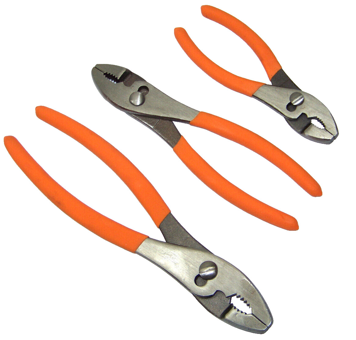3 Pcs Set 6" 8" 10" Slip Joint Pliers Forged Steel Dipped Cushion Grip Handles