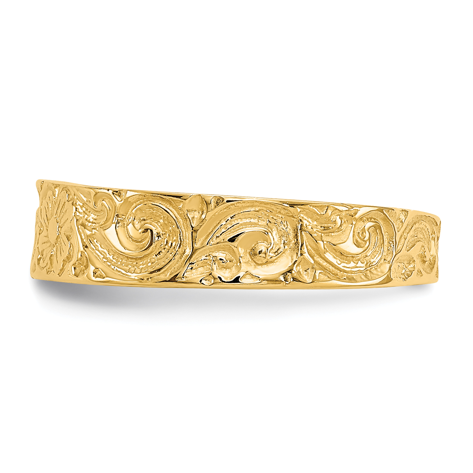 14k Flower/Scroll Toe Ring K3831