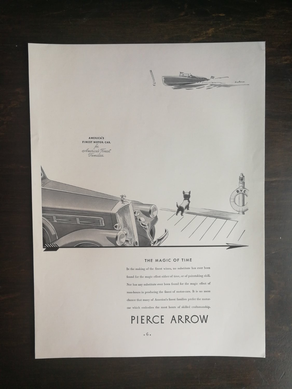 Pierce-Arrow The Magic of Time Vintage Magazine Print Advertisement 1930s