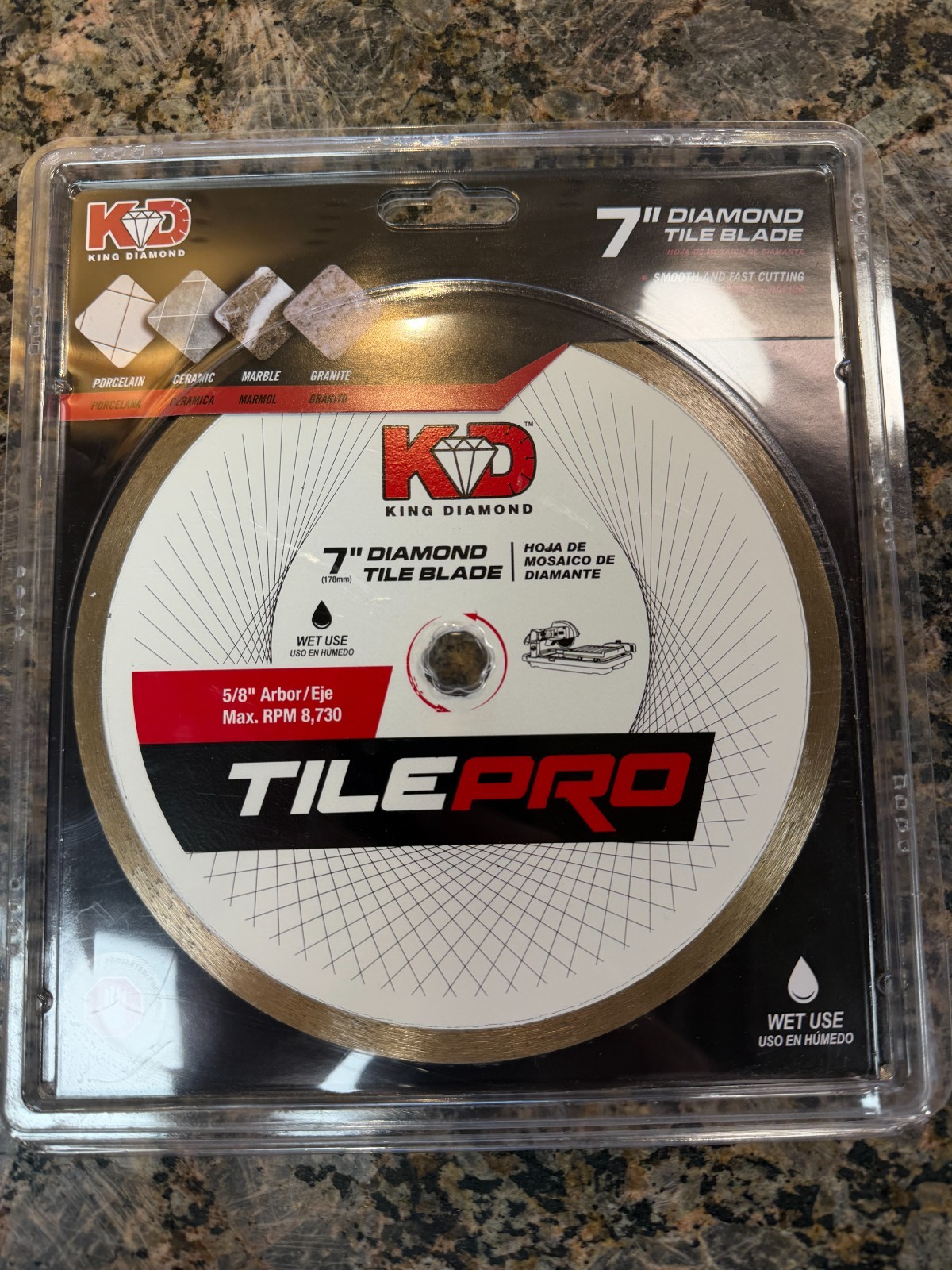 KING DIAMOND 7 in. Diamond Tile Circular Saw Blade NEW!