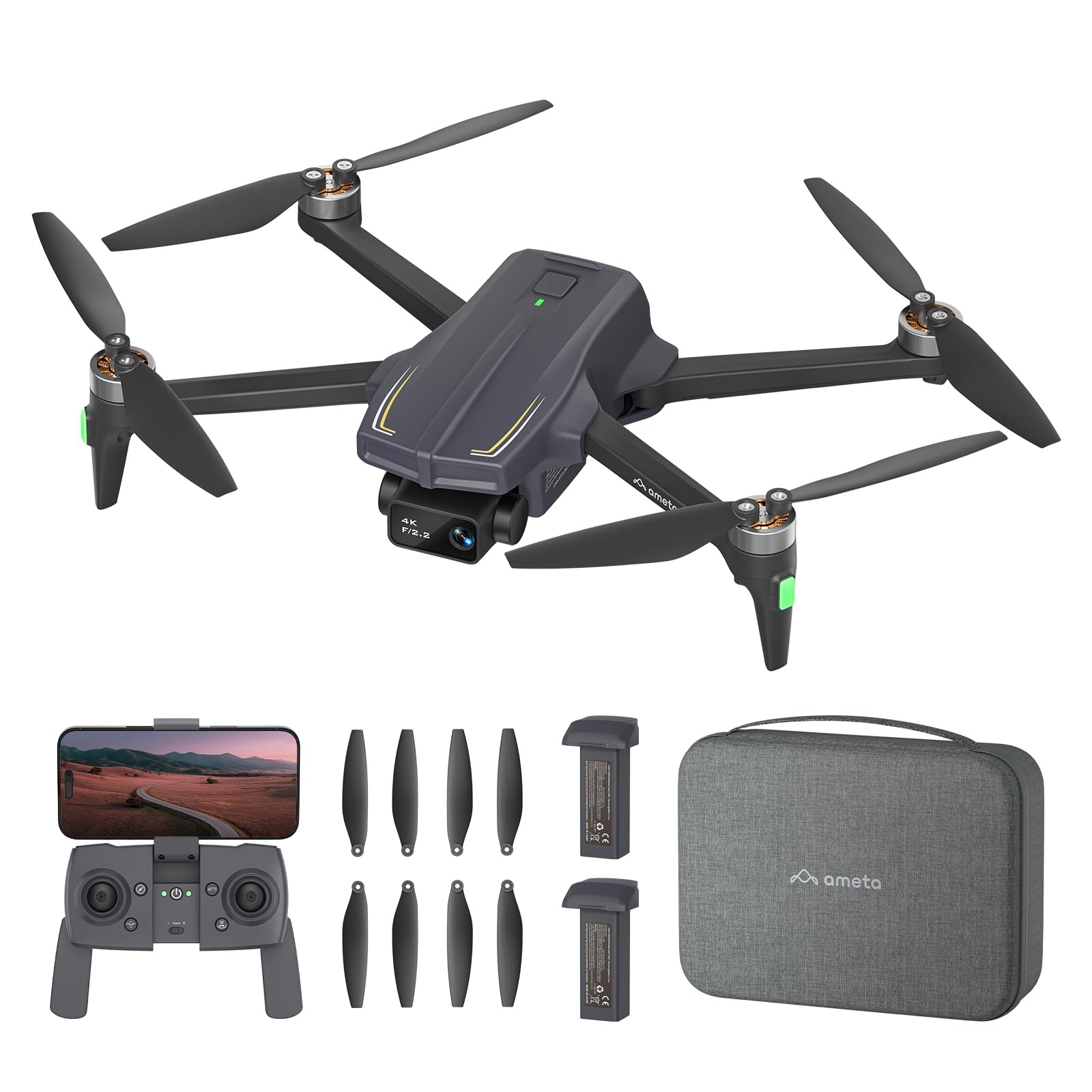 Ameta Drones with Camera for Adults 4k UHD, S20 21.0 x 26.5 x 8.0 cm, Purple