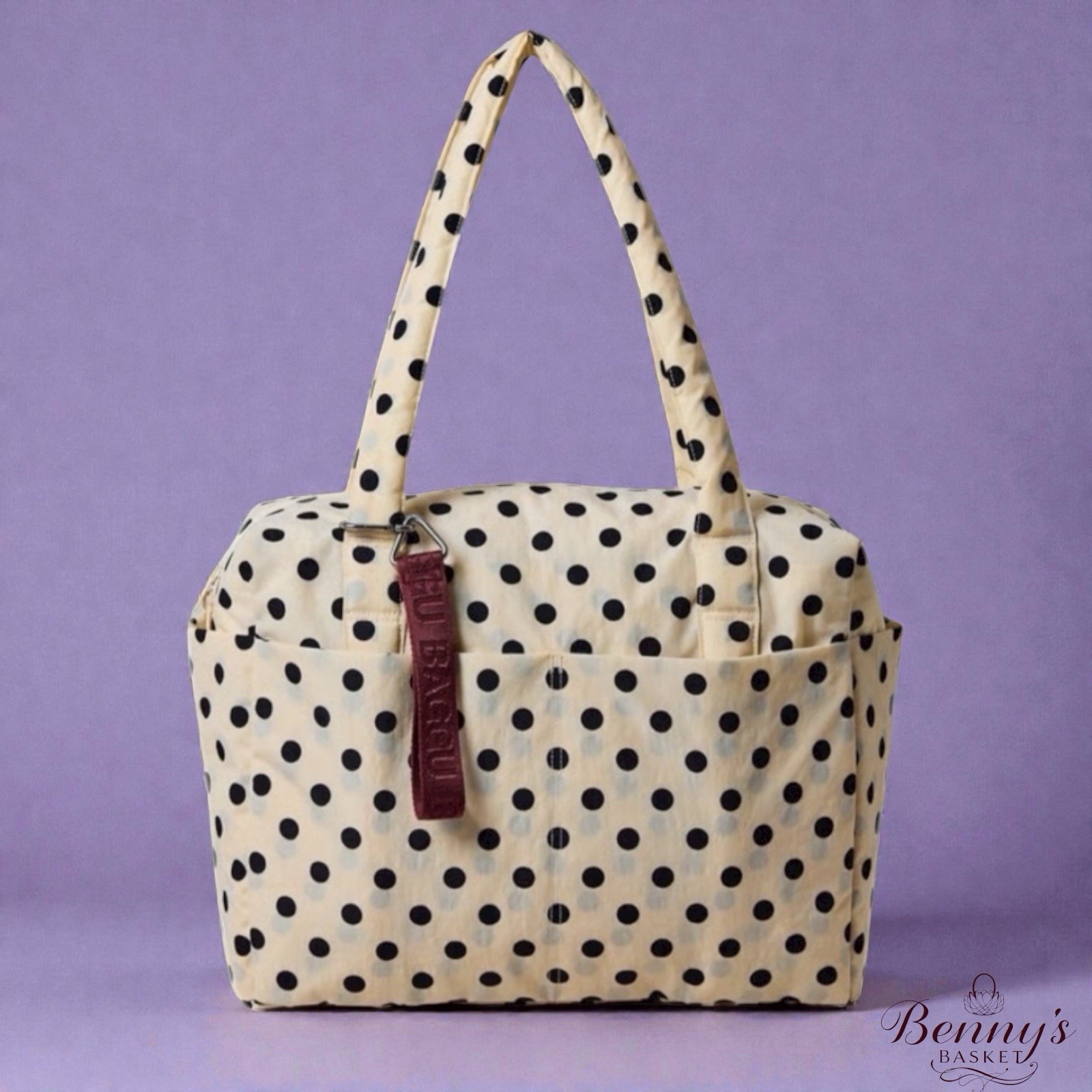 Baggu Small Cloud Carry On White & With Black Polka Dot UO Exclusive Authentic