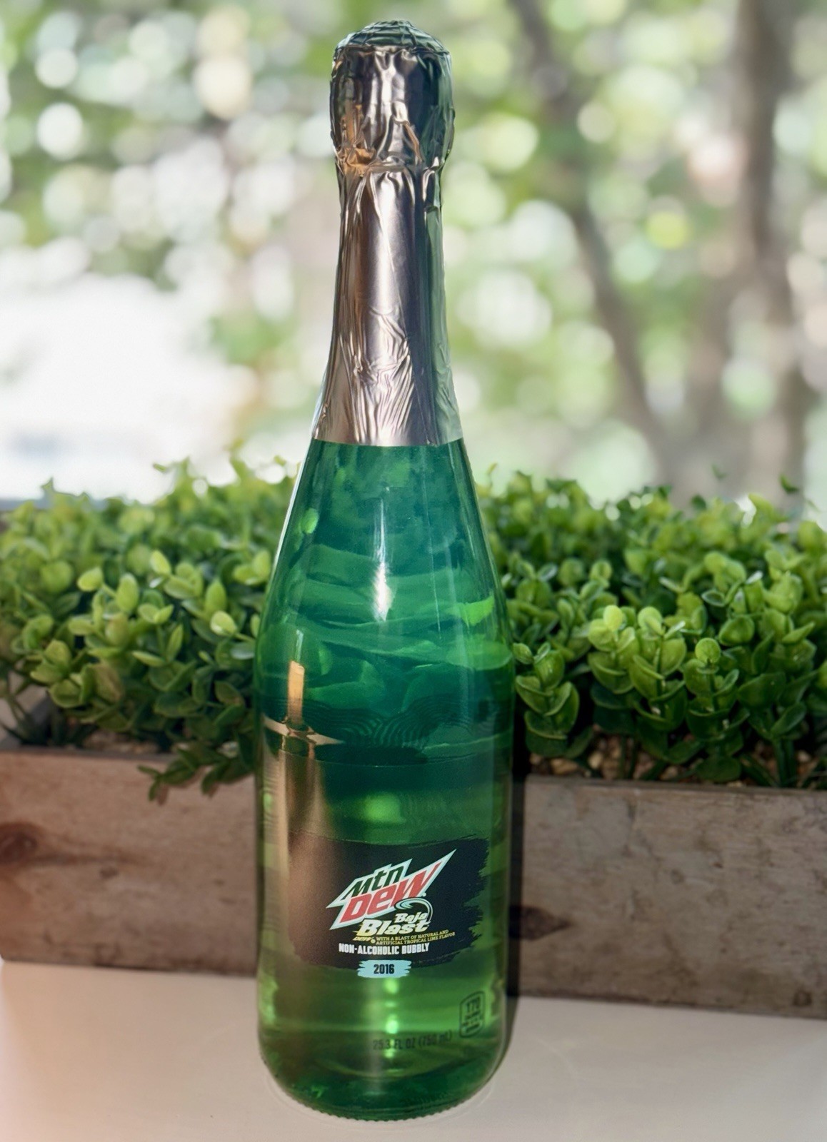 Rare 2016 Collectors Edition, Mountain Dew, Baja Blast Champagne Bottle