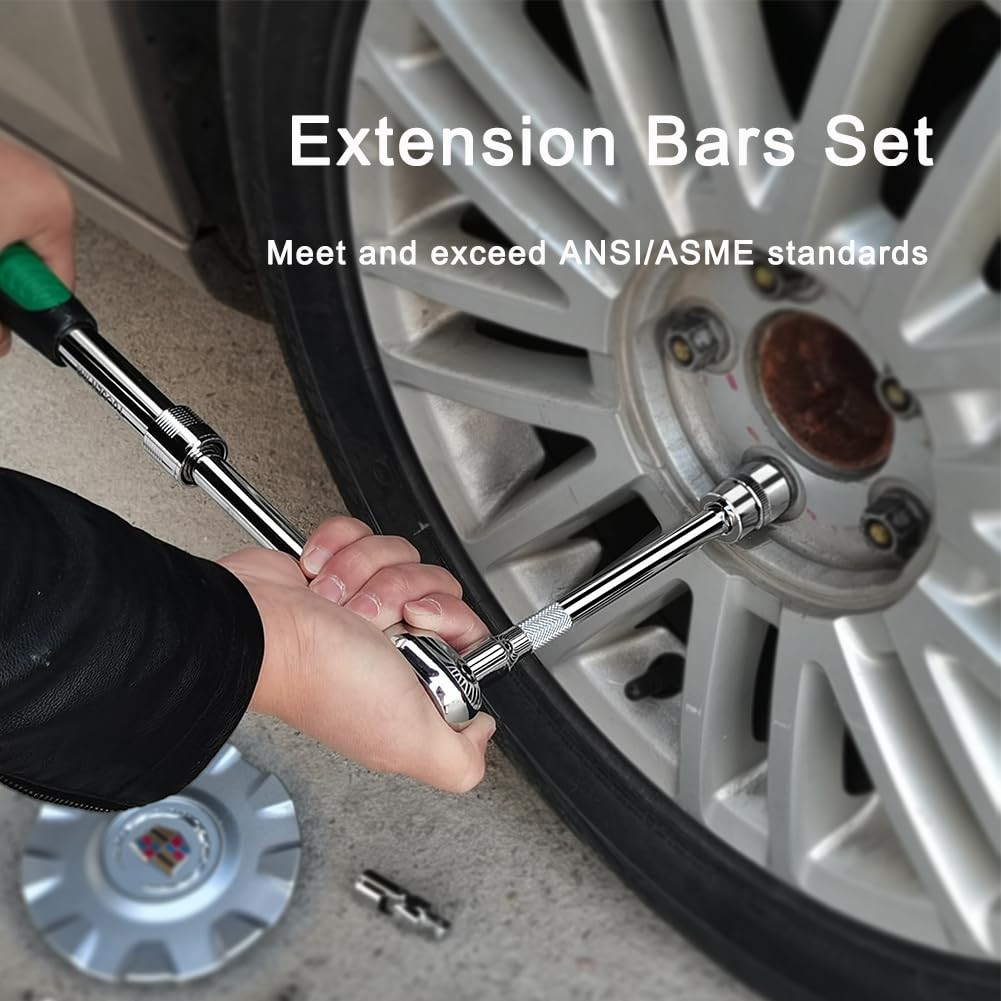 4 Piece 3/8 Inch Drive Extension Bar Set 3/8 Inch Drive Socket Extension