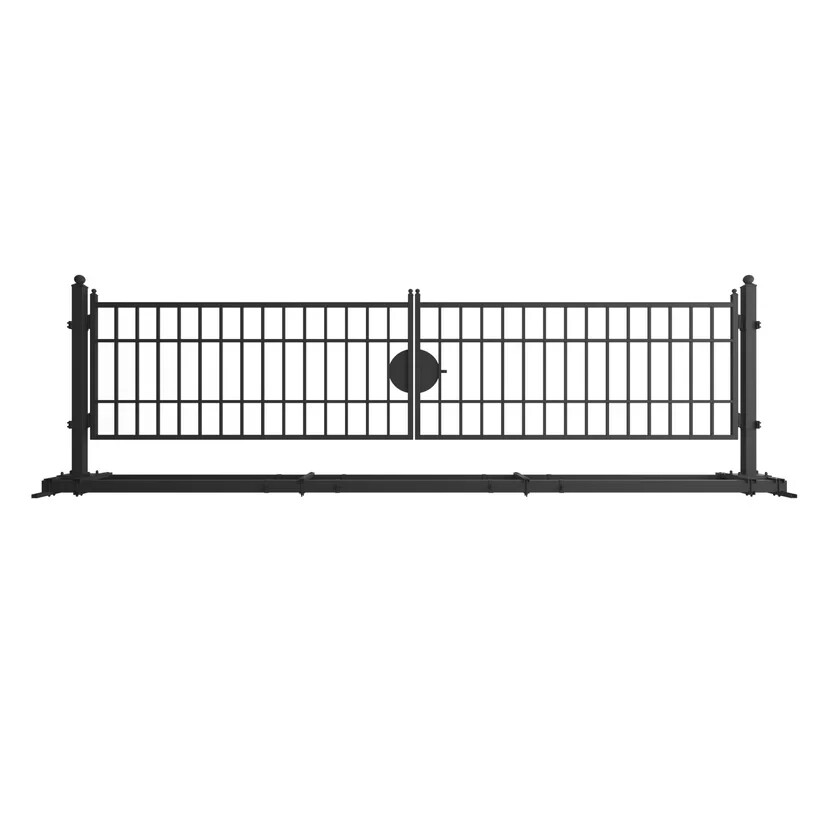 20FT Farm Driveway Gate Set with Posts and Hinges for Yard Garden Farm Entrance