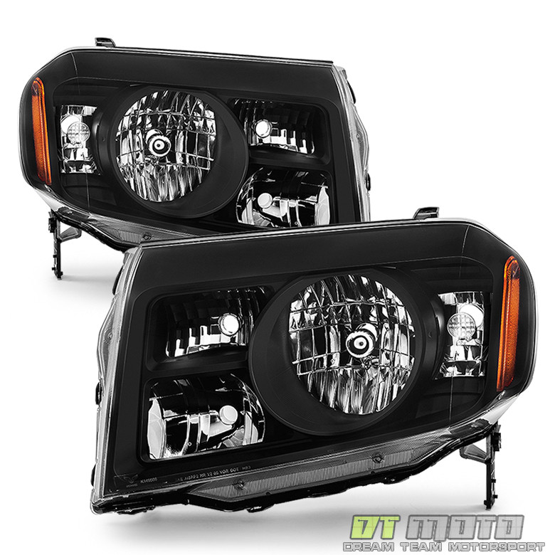 For Black 2009 2010 2011 Honda Pilot Headlights Headlamps Left+Right Aftermarket