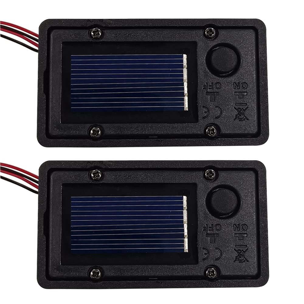 AQEENURA Battery Box, Solar Lantern Light Replacement Parts Top 2PCS, Black