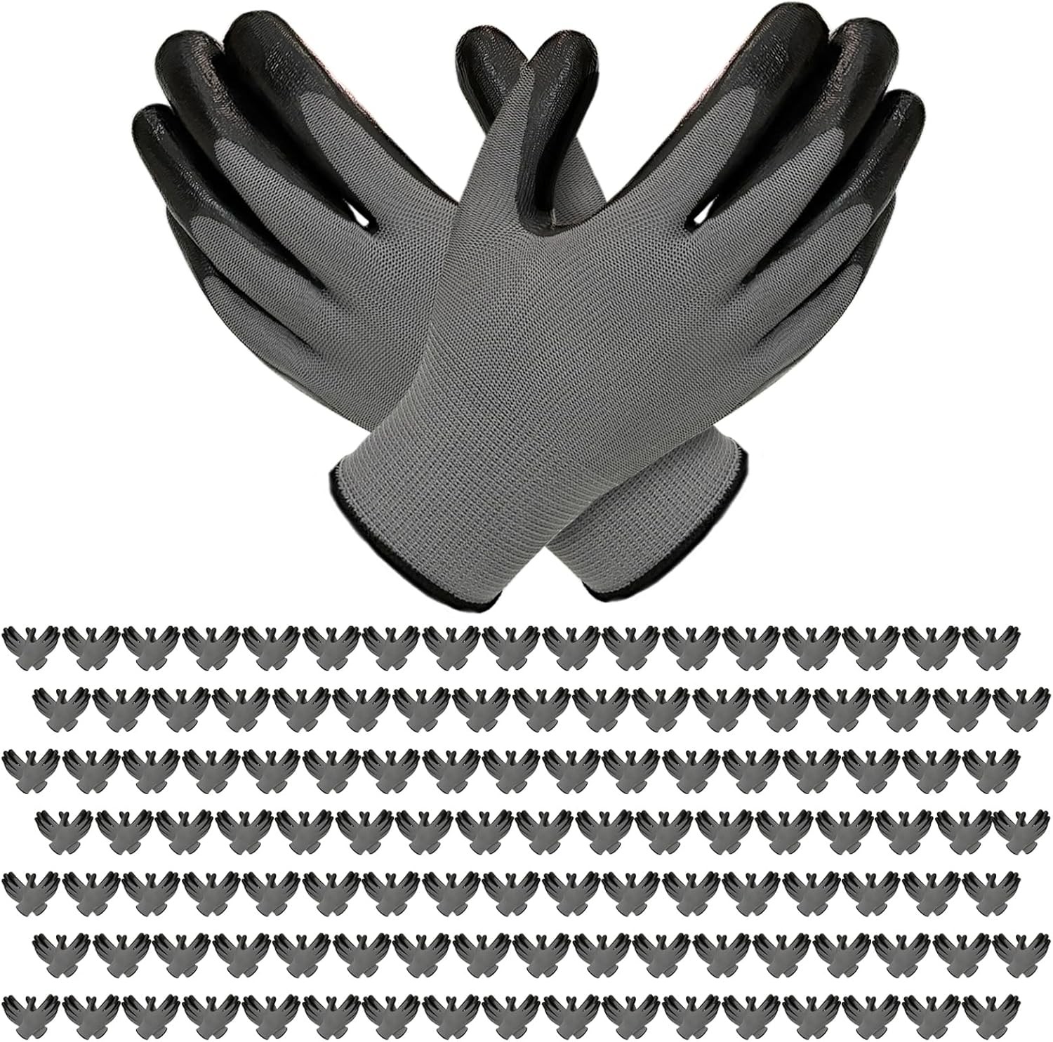 120 Pair Gardening Gloves for Men Women, Breathable Rubber Coated Garden Gloves