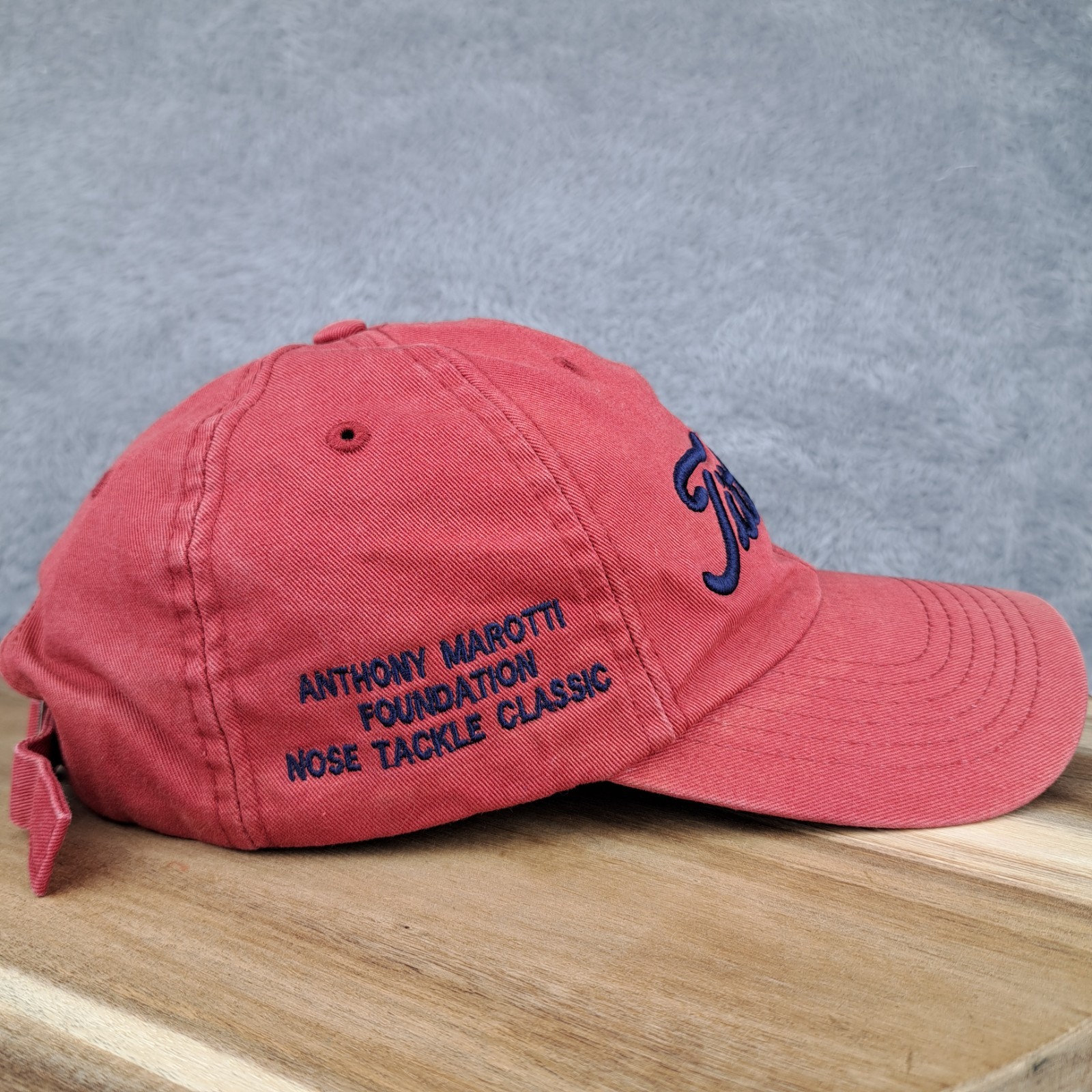 Titleist Hat Cap Strap Back Red Blue Golf Golfer Logo Mens