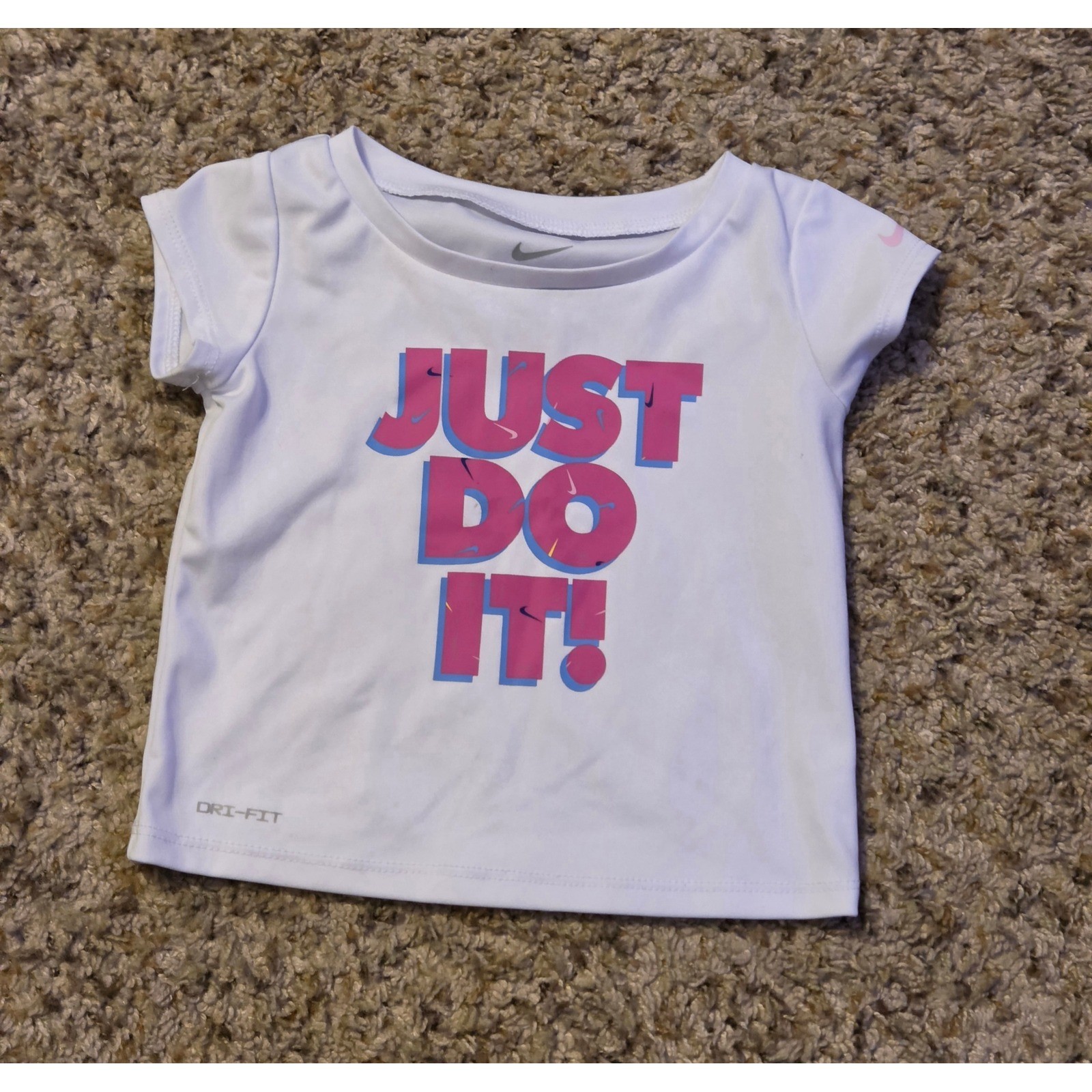 Nike Dri-Fit Just Do It T-Shirt Baby Size 24M White