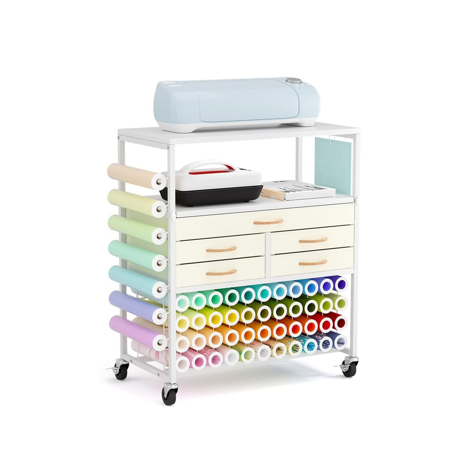 HIDODO Organization and Storage Craft Cart Compatible with Cricut Machine, Cr...