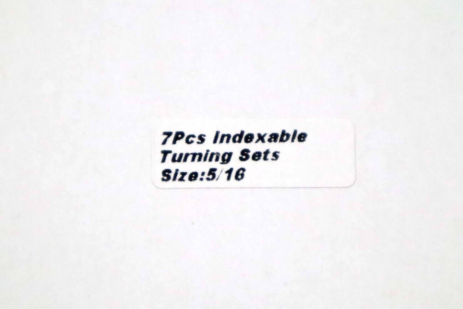 7 PC SET, 5/16" INDEXABLE TURNING TOOLS W/ CARBIDE INSERTS INSTALLED L188