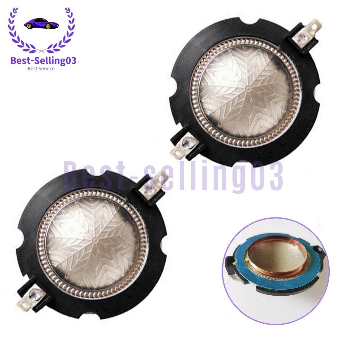 2× FOR JBL / Selenium RPD220Ti D220Ti Driver Diaphragm 8 Ohm Replacement New