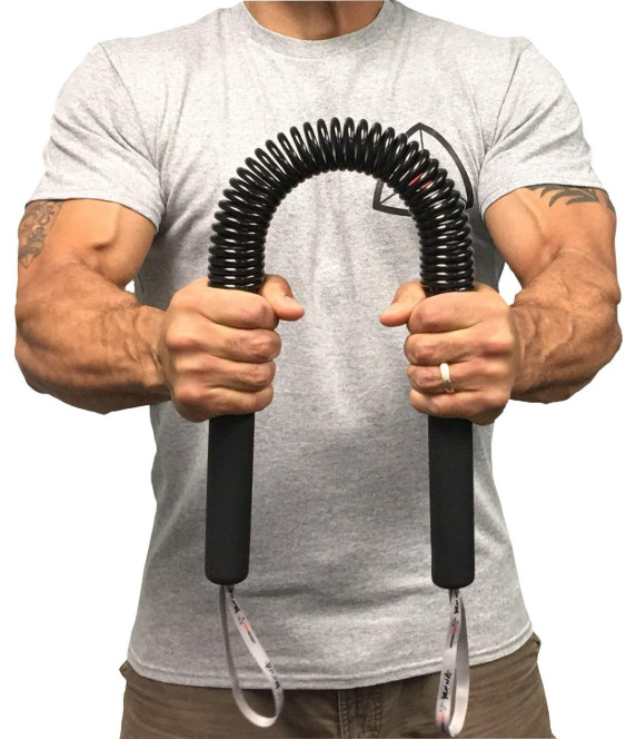 Barra Power Twister para Pecho Hombros Brazos Antebrazos Entrenamiento Fuerza