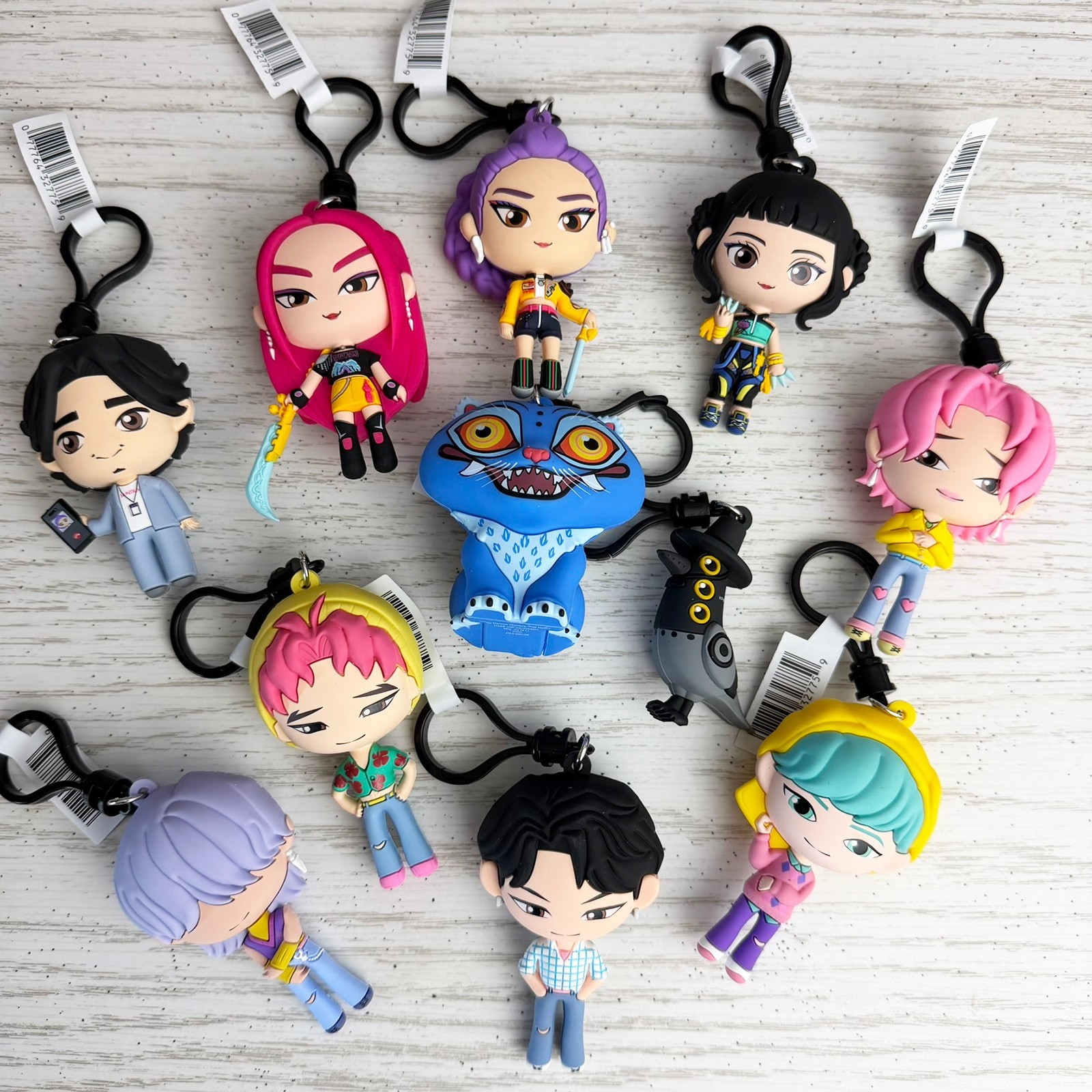 Kpop Demon Hunters FIGURAL BAG CLIP Figure Keychain Rumi Abby Derpy Sussi