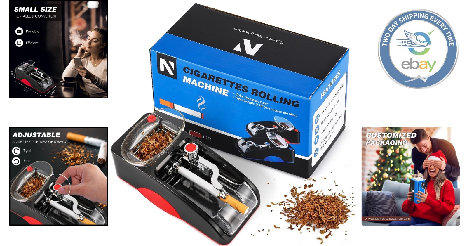 User-Friendly Red Rolling Machine - Adjustable Tightness for DIY Enthusiasts