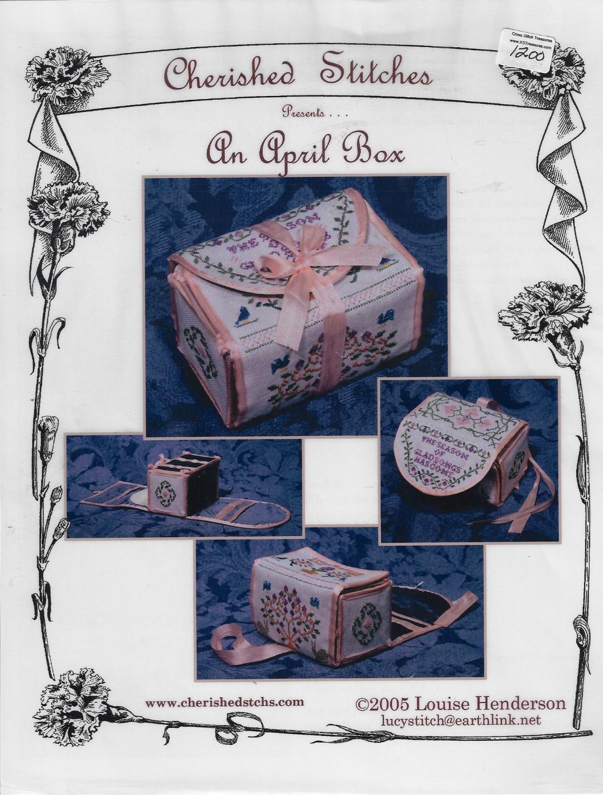 Cherished Stitches-A April Box -Counted Cross Stitch Chart-New