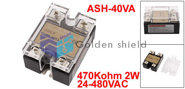 ASH-40VA Single Phase Solid State Relay ASH-40VA 470Kohm 2W to 480VAC 40A✦Kd