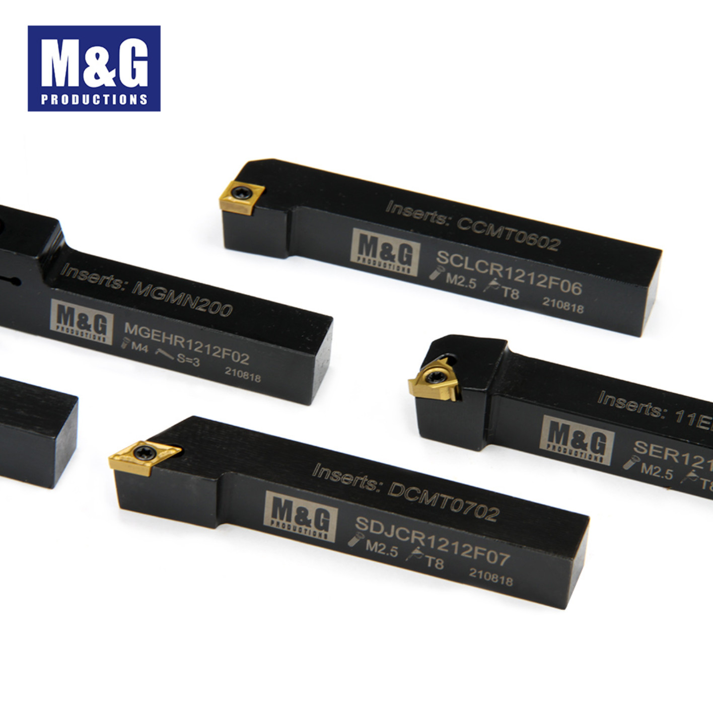 5pcs Indexable Tool Holders Set, 10mm/12mm