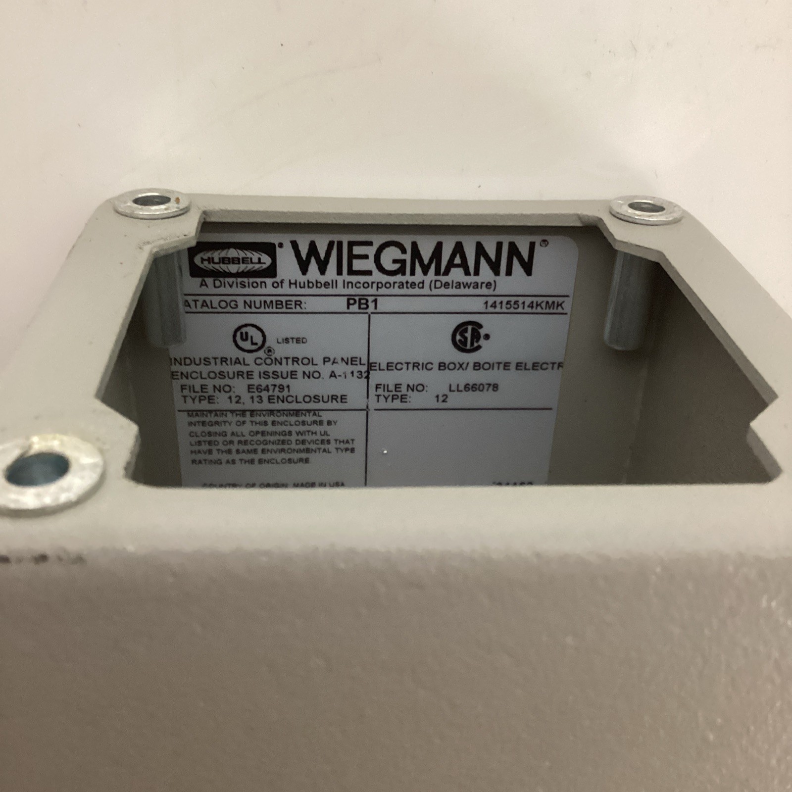 Wiegmann Pb1 Push Button And Box T-737