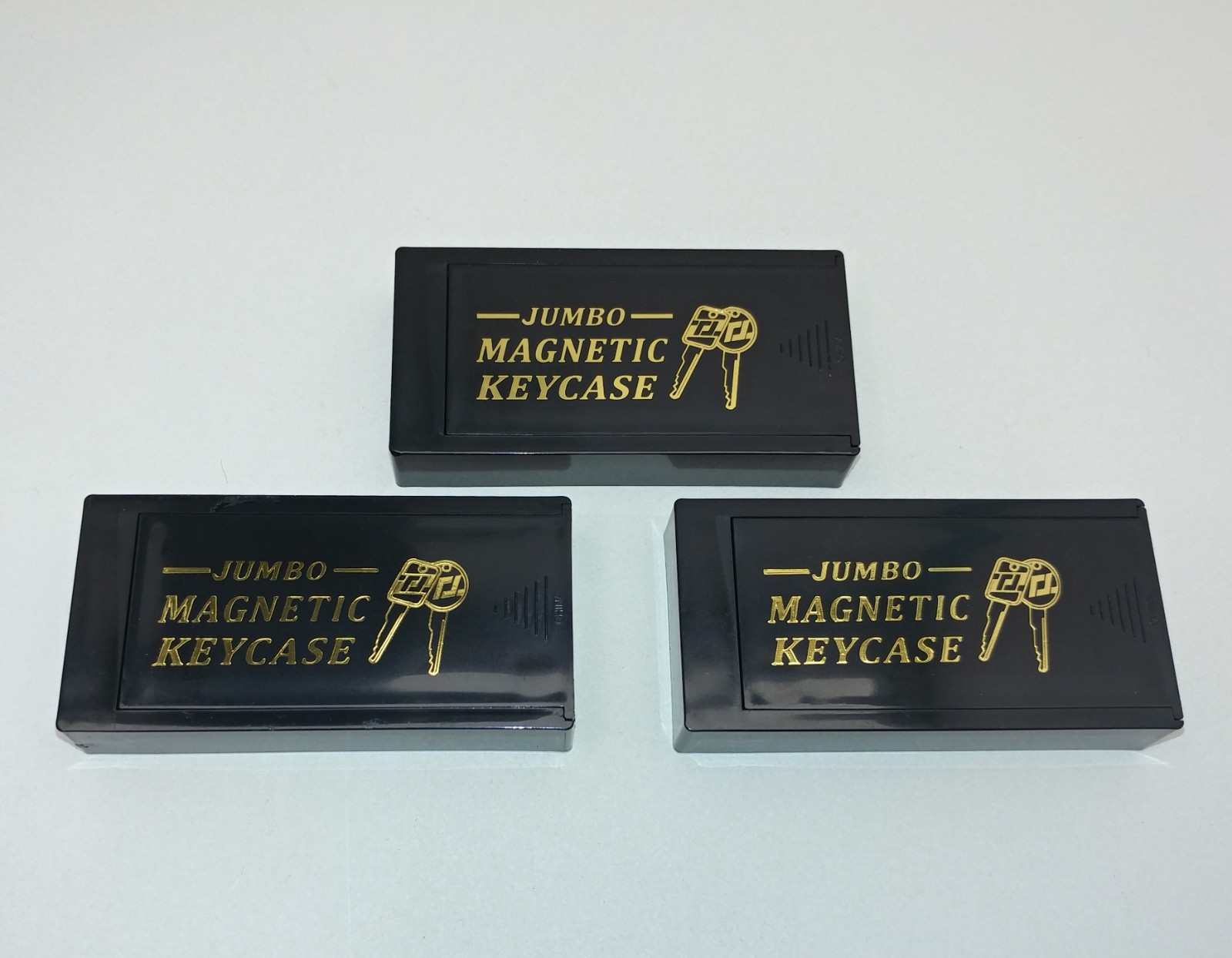 3x Magnetic Hide A Key Boxes Keys Storage Box Magnet Plastic Container Slide Lid