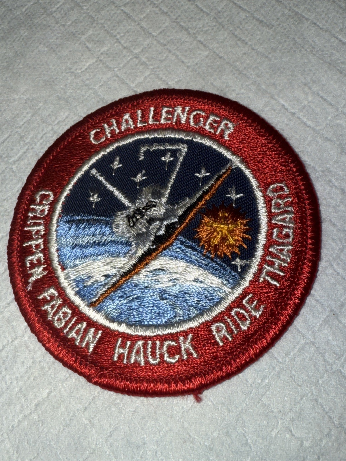 1983 Challenger STS-7 Space Shuttle embroider 3" patch Crippen Ride Hauck  #438