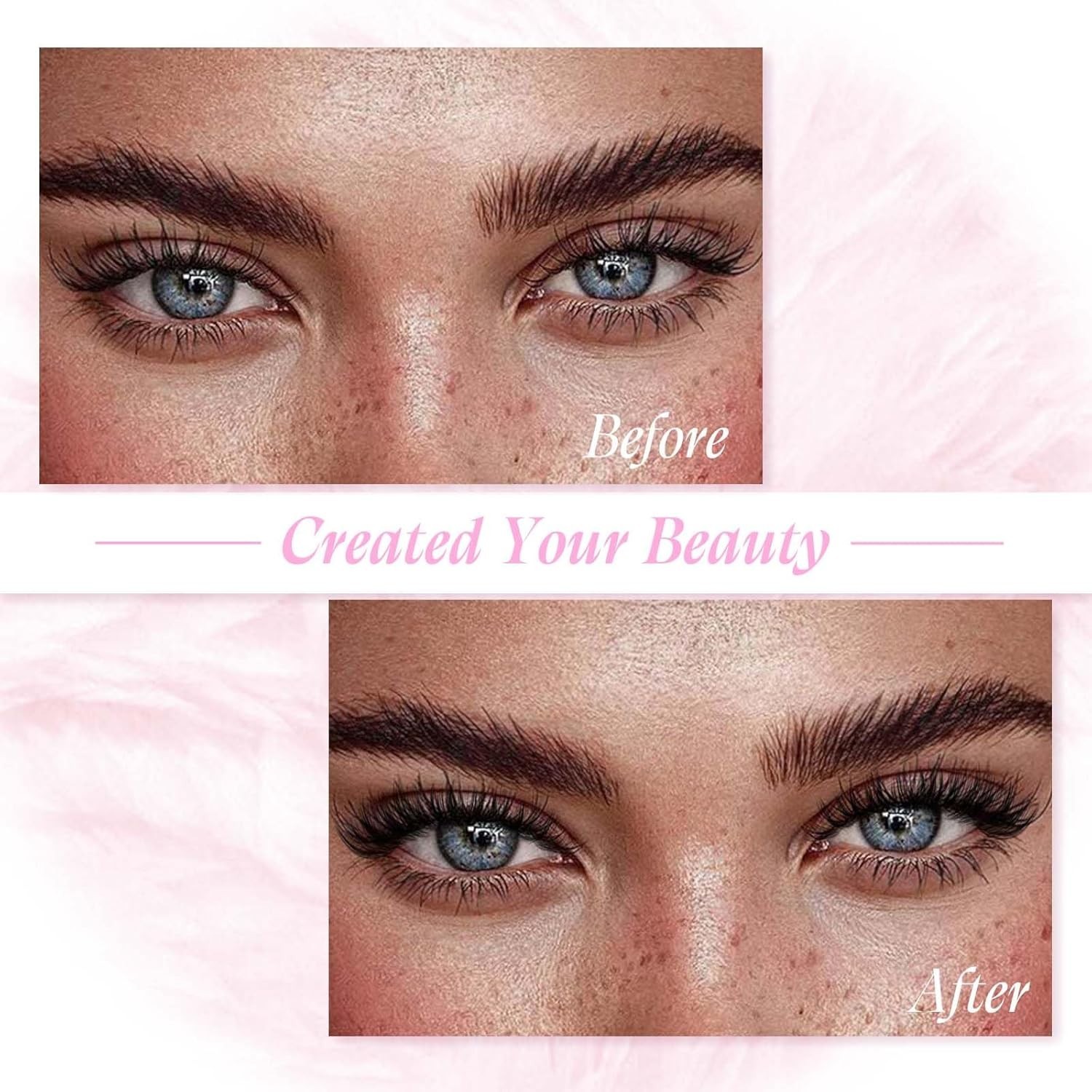 Individual D Curl Eyelash Clusters - Easy Home Application for Stunning Eyes