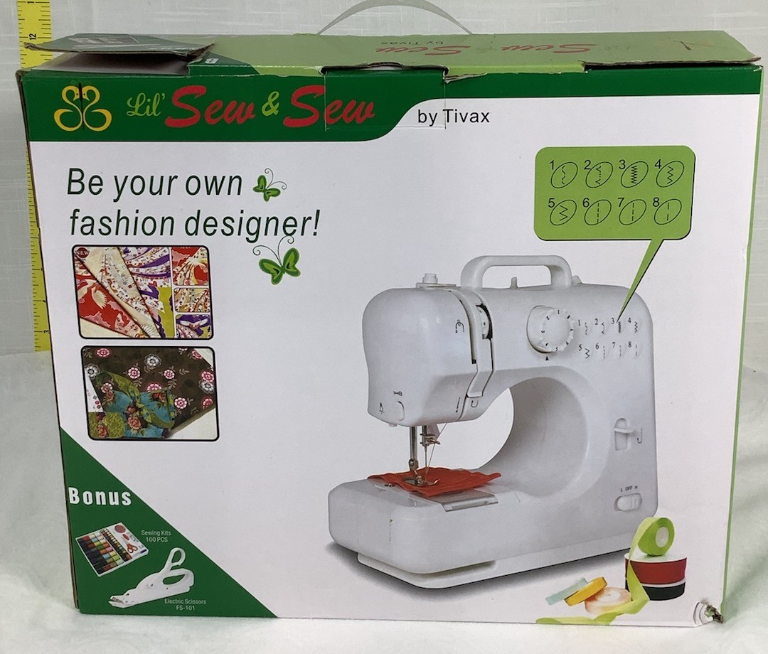 Lil Sew & Sew Michley Sewing Machine w/ Bonus 100 Pc Sewing Kit & Elec Scissors