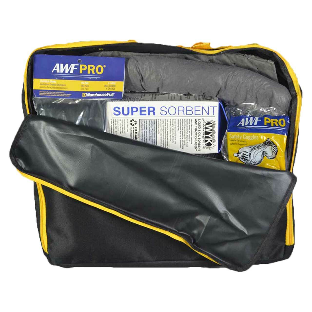 Portable Sorbent Spill Kit, Perfect for Truckers, Restaurants, Vehicles, & Homes
