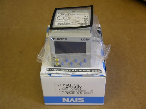 NAIS LC4H-T6-AC240V DIN 48 Size LCD Electronic Counter 11 Pin Tube Type Plug