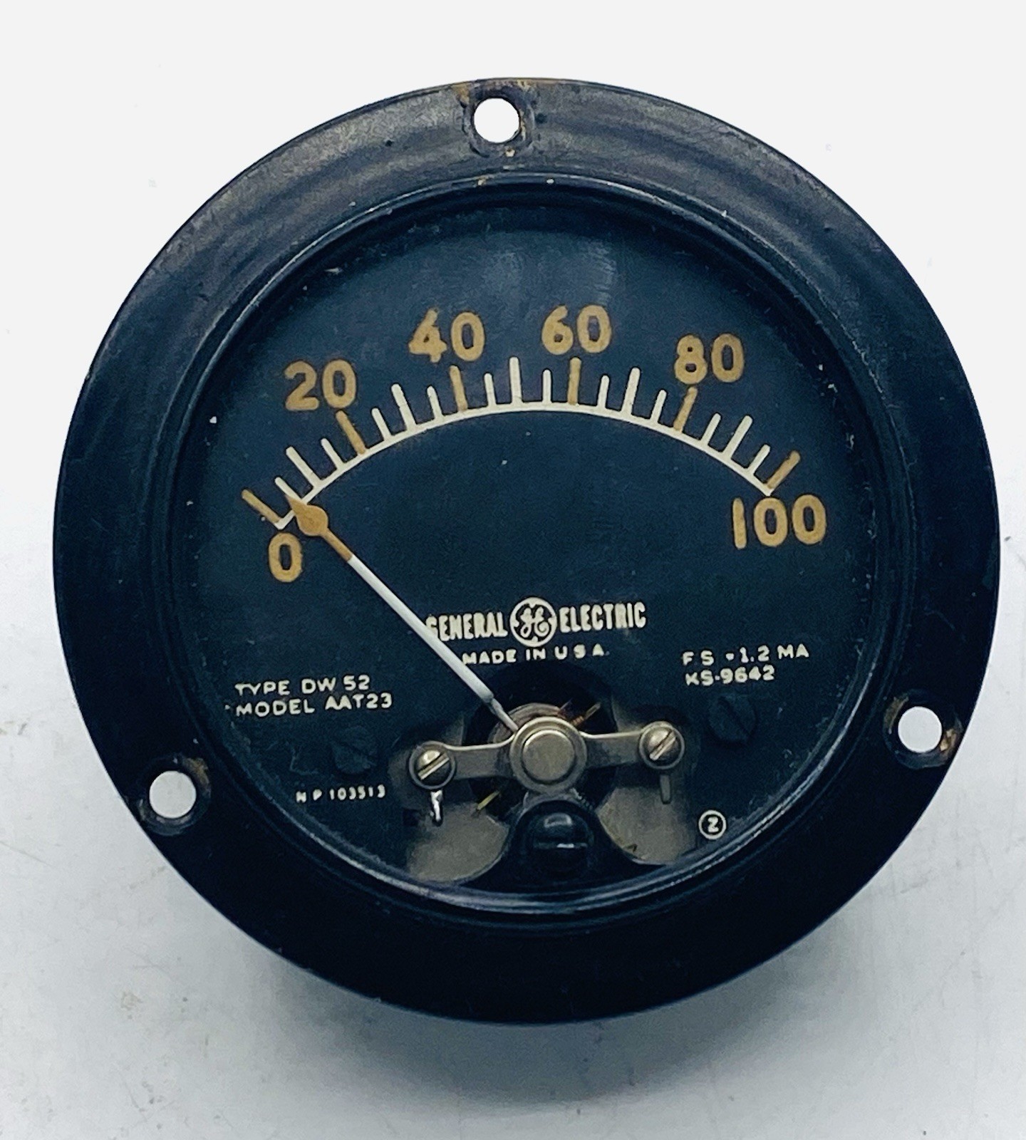 Used Voltage Meter 0-100 Ge Genaro Electric Model Aat23 Z3