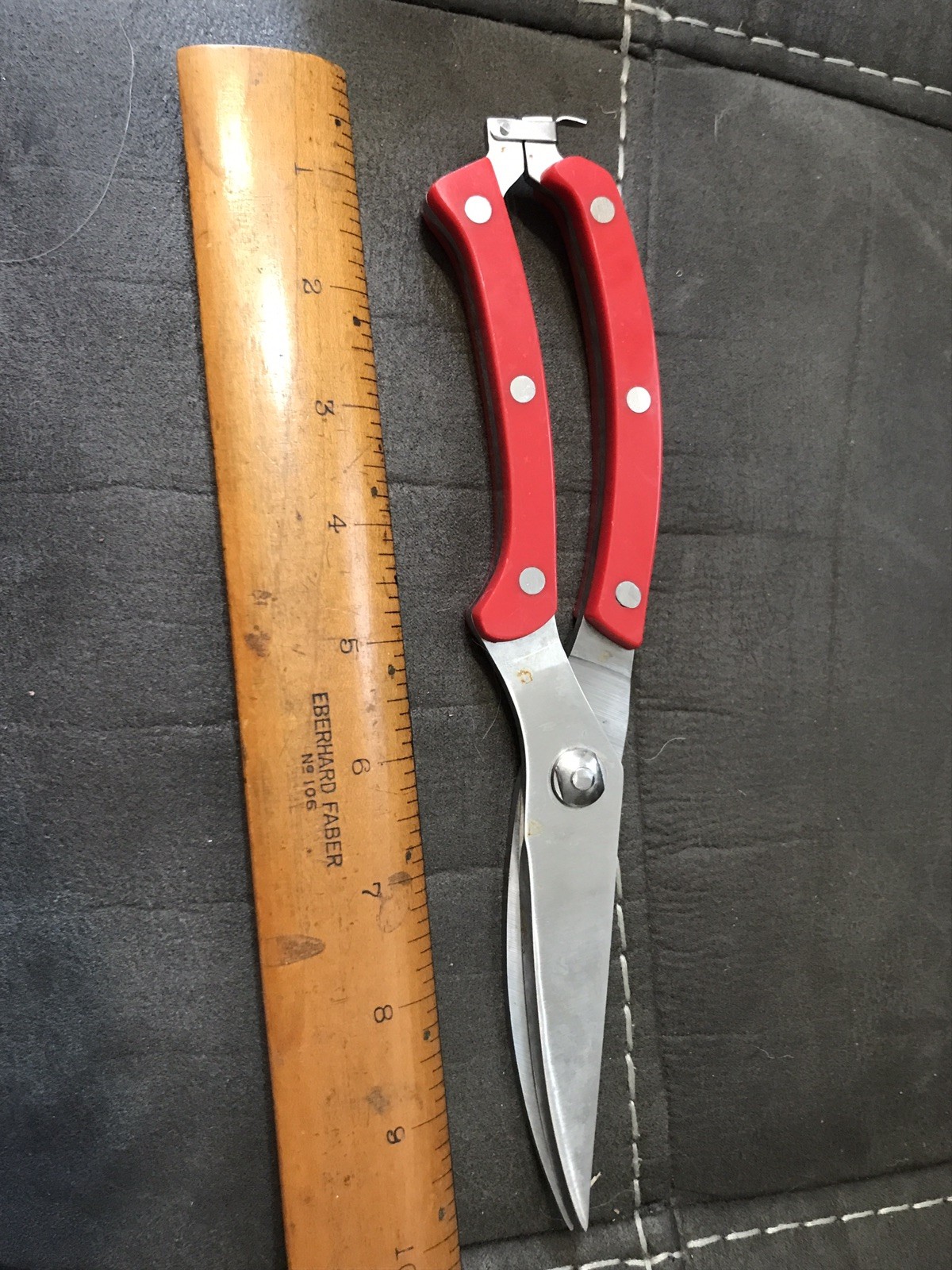 Pioneer Woman Red Kitchen Shears Scissors Poultry Pruning