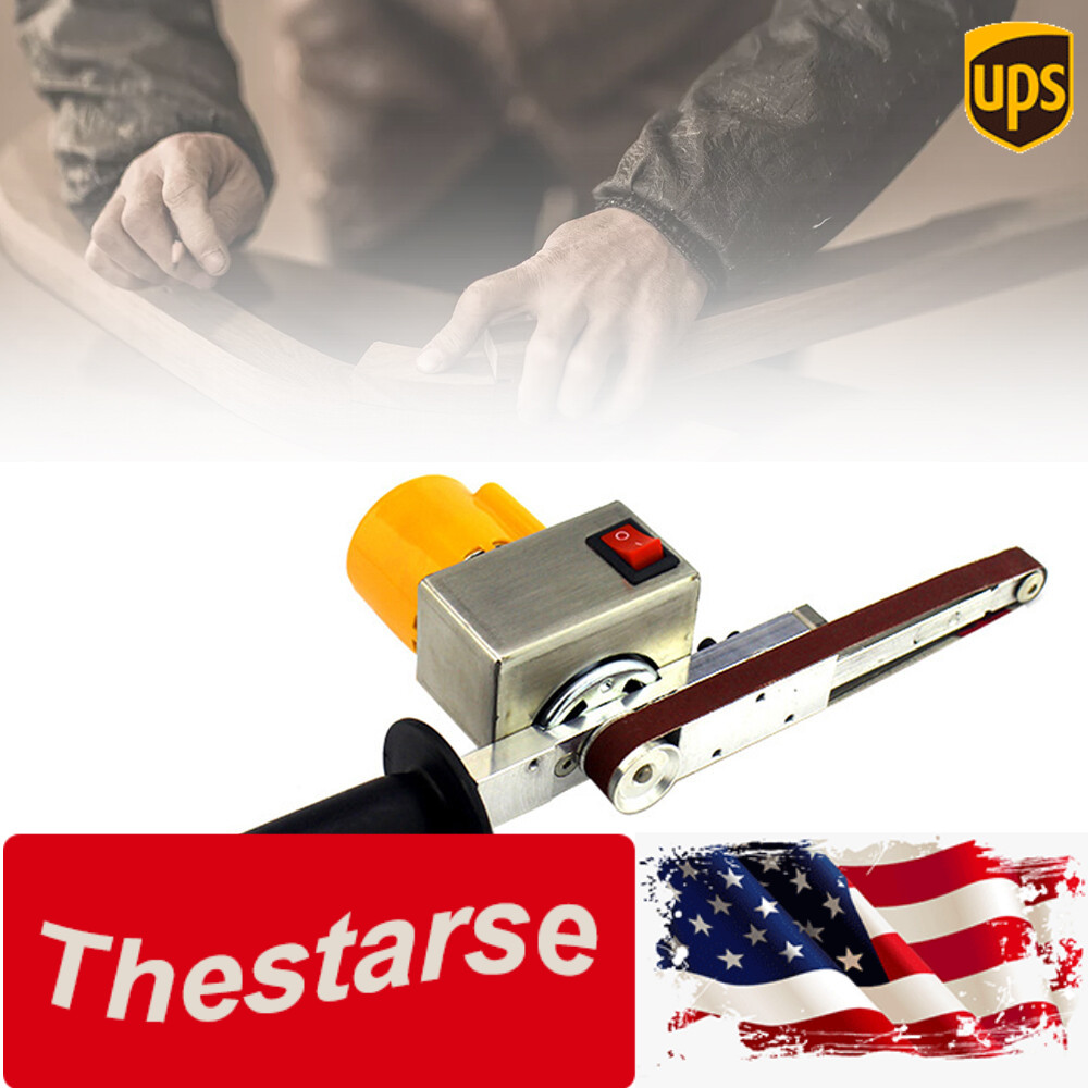Electric Belt Sander Mini Grinder Small Machine Handheld +10 Sanding Belts