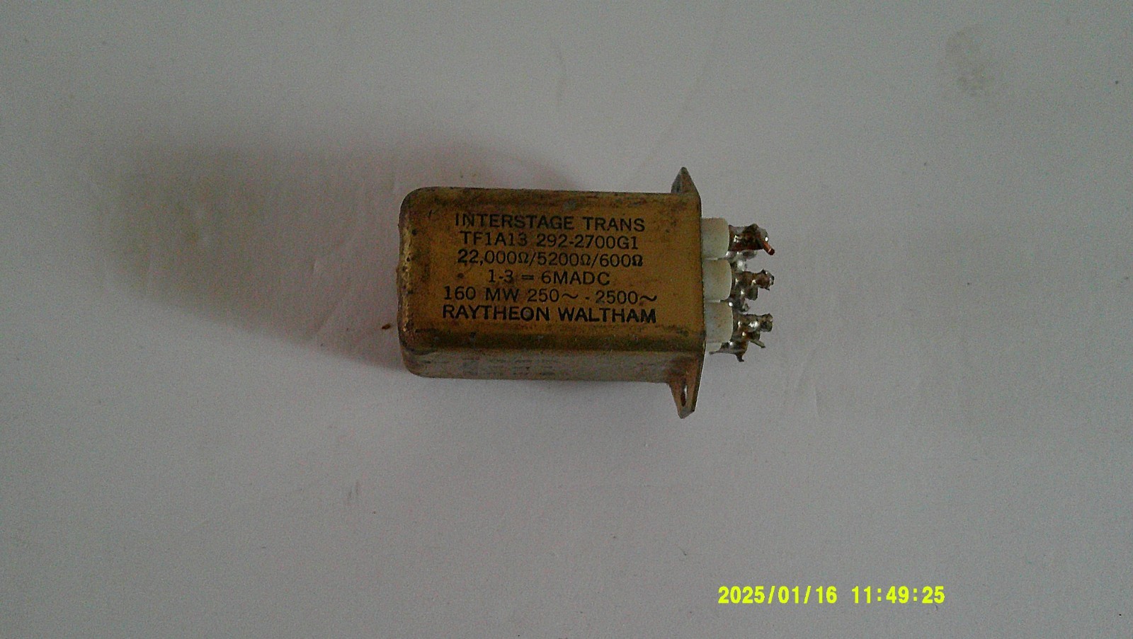 Vintage Interstage Transformer Raytheon /Waltham TF1A13 from Tube Amp