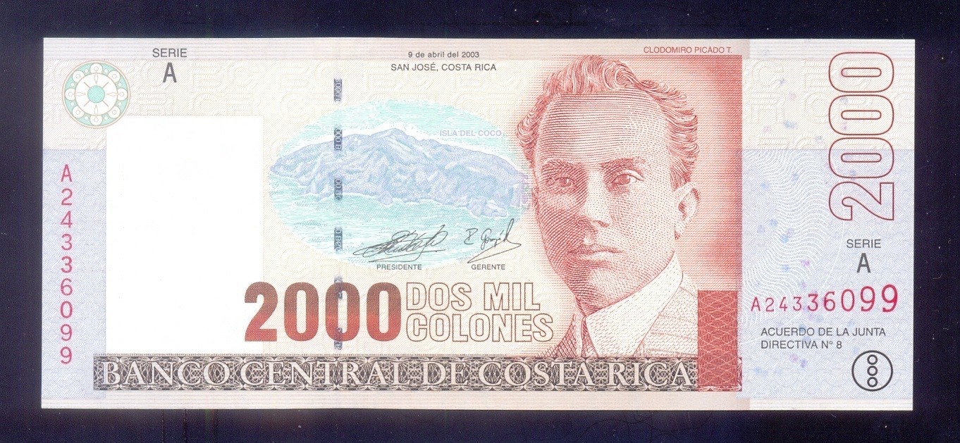 Costa Rica 2000 Colones  2003  P265d   UNC