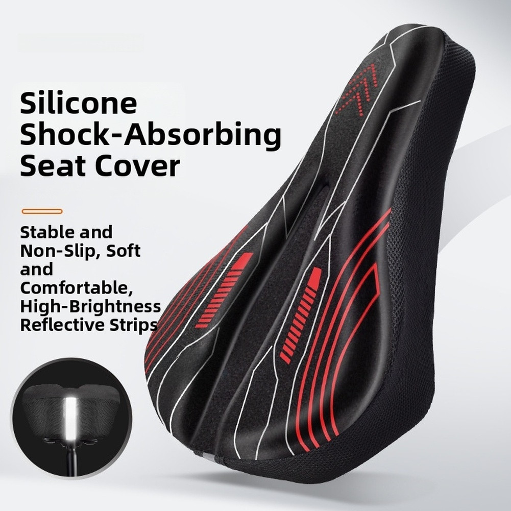 Anti-Slip Bicycle Seat Cover with Reflective Strips and Adjustable Buckle Strap